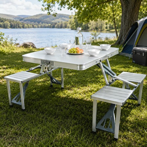 Aluminium folding camping - aluminium,