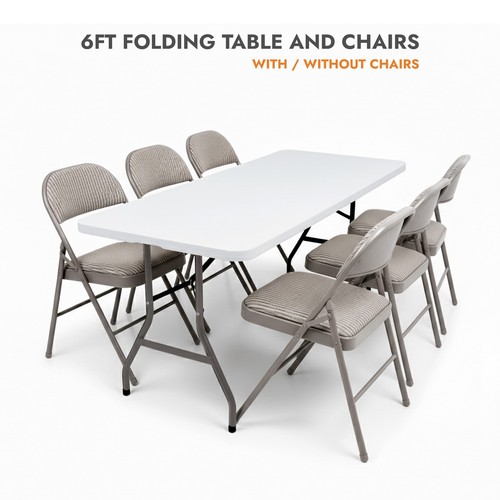 6ft folding table trestle - folding,