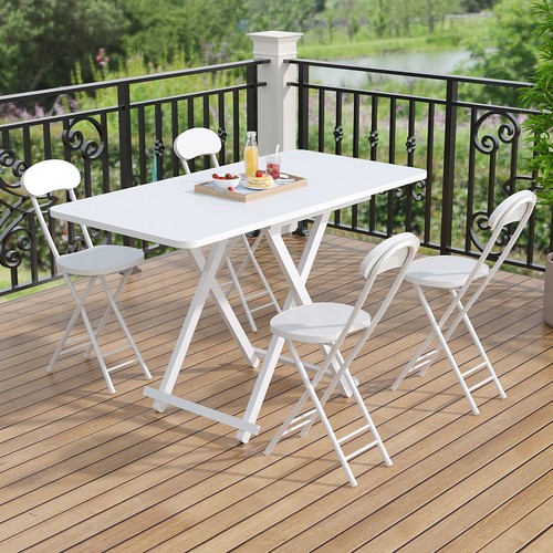 Foldable dining table chair - table,
