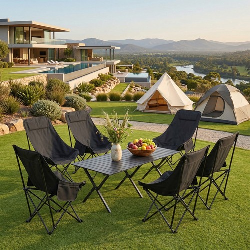 Folding camping table and - table,