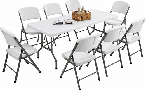 6ft plastic folding table 8 - folding, &