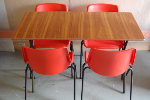 Folding table stacking - table,
