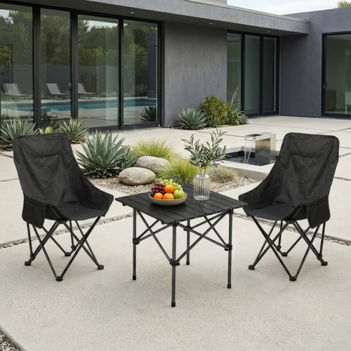 Foldable camping table set - camping,