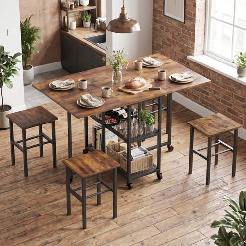 Foldable dining table - &, chairs